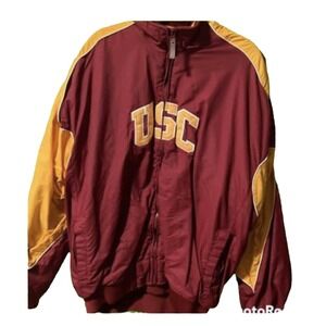 Jacket USC TROJANS Majestic Baseball Men XXL Fleece Interior University So cal
